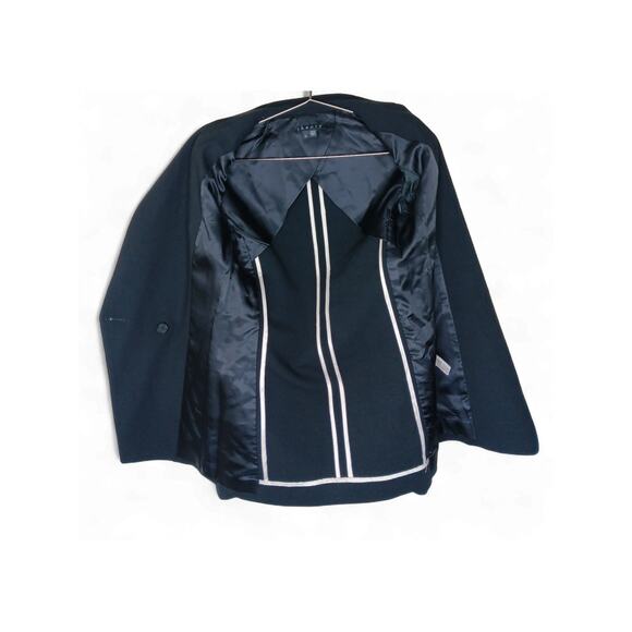 Theory Elkay Refiner Double Breasted Black Blazer Jacket Size 00 USA - Picture 4 of 12